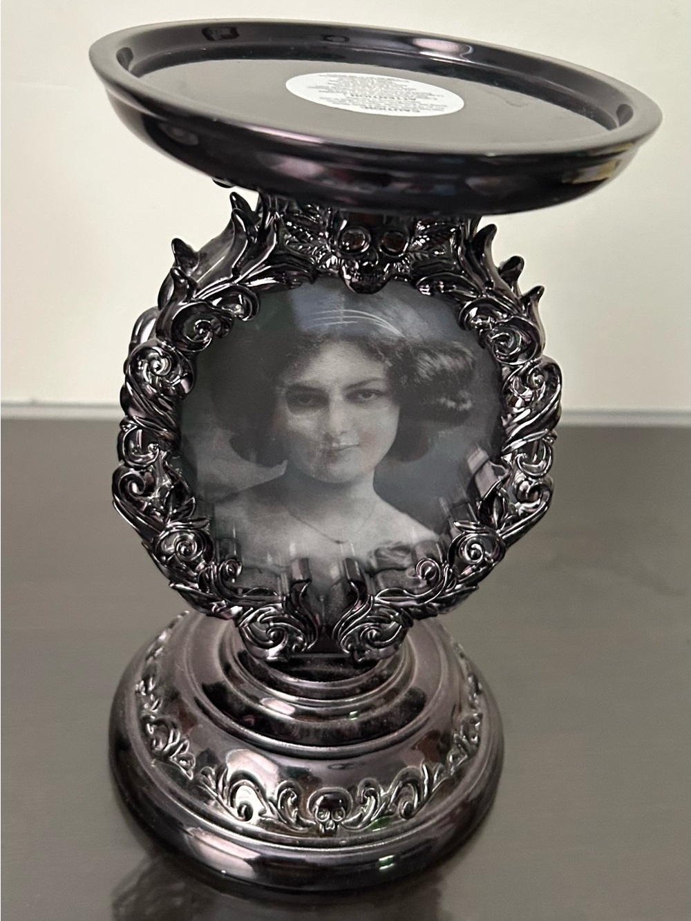 Bath & Body Works Halloween Holographic Portrait 3-Wick Pedestal Candle Holder